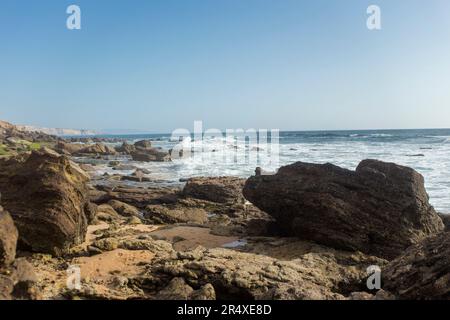 Praia de Cambelas e Praia do Baio Torres Vedras Portugal Banque D'Images