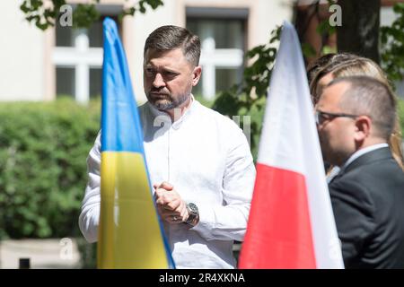 Gdansk, Pologne. 30 mai 2023. Vadim Boichenko, maire de Mariupol, lors de la visite officielle de la délégation de Mariupol à Gdansk pour signer une Déclaration de solidarité entre Gdansk et Mariupol© Wojciech Strozyk / Alamy Live News *** Légende locale *** Banque D'Images