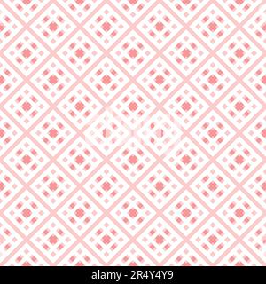 Tissu texturé à carreaux blancs et roses Illustration de Vecteur
