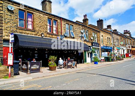 Station Road Haworth, Yorkshire, Angleterre Banque D'Images