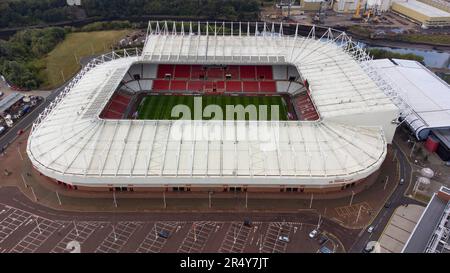 Vue aérienne du stade de lumière, stade de l'AFC Sunderland Banque D'Images