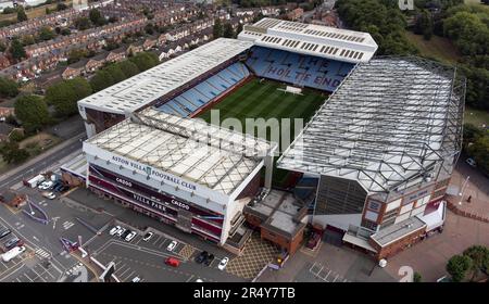 Vue aérienne de Villa Park, domicile de Aston Villa FC. Banque D'Images