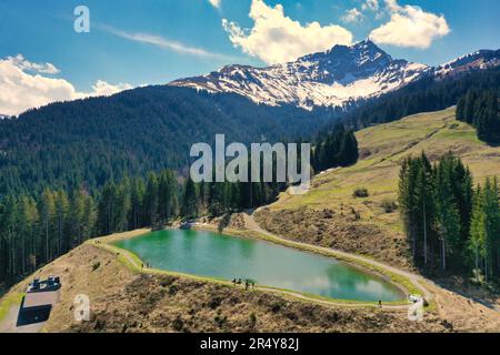 Images de drone/Pillsersee/Autriche Banque D'Images
