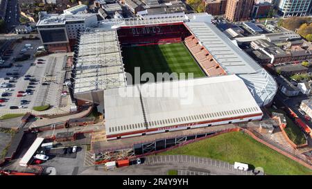 Vue aérienne de Bramall Lane, domicile du Sheffield United FC. Banque D'Images