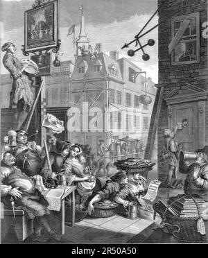 Hogarth - Beer Street Banque D'Images