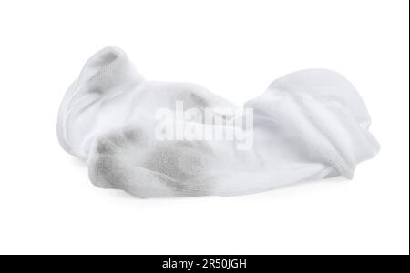 Paire de chaussettes sales sur fond blanc Banque D'Images