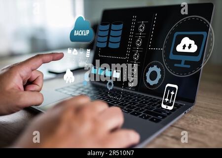 En direct en streaming Télécharger la sauvegarde des données numériques de calcul du transfert , le streaming Télécharger Banque D'Images
