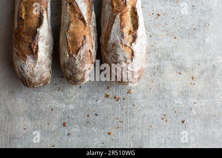 Baguette de campagne (baguettes françaises) Banque D'Images