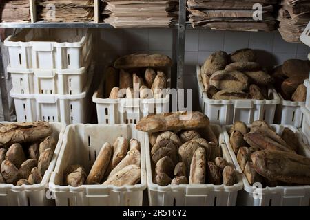 Différents types de pain dans une boulangerie italienne Banque D'Images