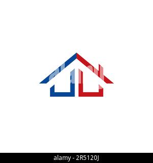 Logo JL Home simple. Logo Home. Lettre JL Illustration de Vecteur