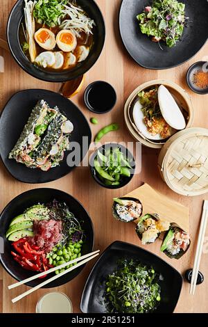 Divers plats japonais Banque D'Images