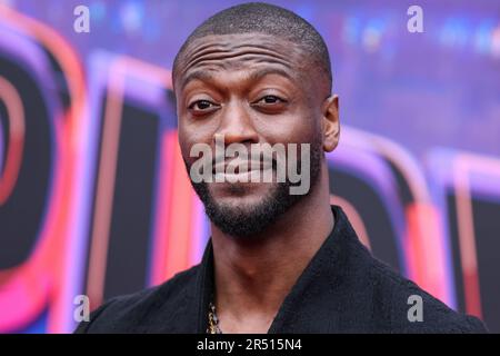 WESTWOOD, LOS ANGELES, CALIFORNIE, États-Unis - MAI 30 : l'acteur américain Aldis Hodge arrive à la première mondiale de Sony Pictures animation's 'Spider-Man: Across the Spider verse', qui s'est tenue au Regency Village Theatre sur 30 mai 2023 à Westwood, Los Angeles, Californie, États-Unis. (Photo de Xavier Collin/image Press Agency) Banque D'Images