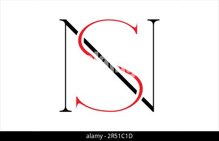 NS SN N S conception initiale du logo Letter Vector Illustration de Vecteur