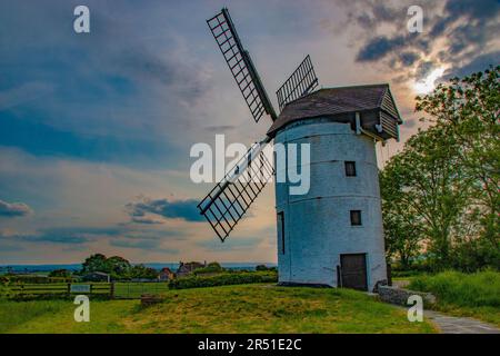 Moulin à vent historique Ashton, Chapelle Allerton, Somerset Banque D'Images
