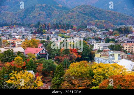 Lac kawaguchi, préfecture de Yamanashi, Japon en automne. Banque D'Images