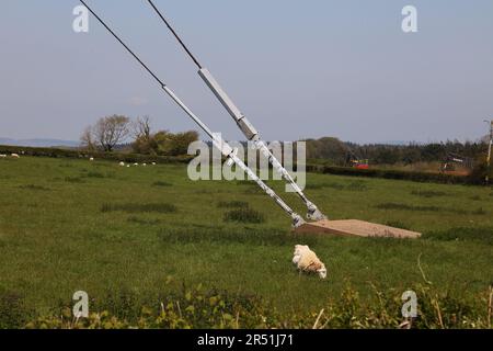 Le point de repère de Saint Hilary's entre Cardiff et Bridgend adjacent à la route principale, qui s'élève au-dessus de la terre, cette tour peut être vu à plusieurs kilomètres. Banque D'Images