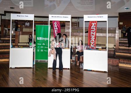 Aujourd'hui, le salon de l'emploi organisé par SZKS se tient au Centre de la jeunesse de Sarajevo Banque D'Images