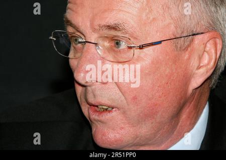 Portrait de l'ancien gestionnaire de l'Angleterre Sven Goran Eriksson Banque D'Images