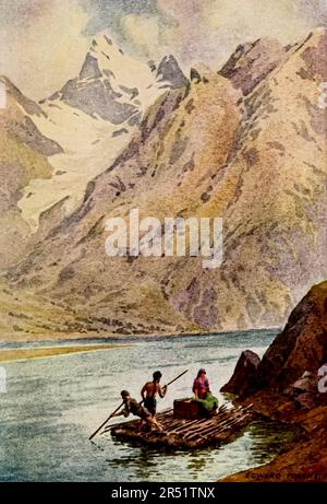 Going to the Wedding, Upper Indus Valley peint par le Major Edward Molyneux dans le livre « Cachemire » de Sir Francis Edward Younghusband, publié à Londres par Adam & Charles Black en 1911 Banque D'Images