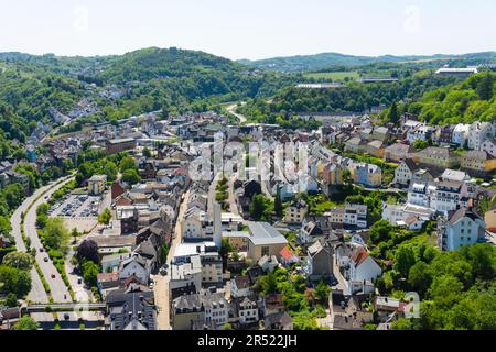 Vue aérienne d'Oberstein à Idar-Oberstein (Rhénanie-Palatinat/Allemagne) Banque D'Images