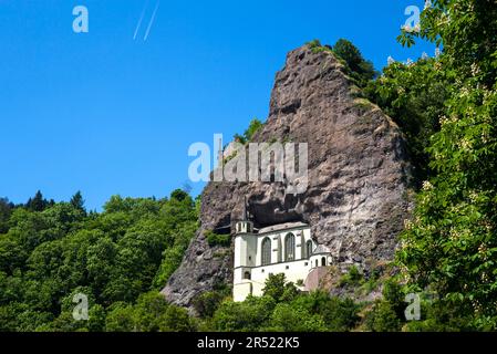 Felsenkirche (Église de Crag) à Idar-Oberstein (Rhénanie-Palatinat/Allemagne) Banque D'Images