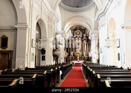 Vienne, Autriche. Vue intérieure de l'église Alser Banque D'Images