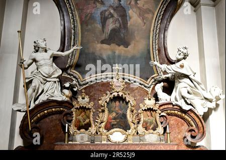 Vienne, Autriche. Vue intérieure de l'église Alser. Vue détaillée de l'église Alser Banque D'Images