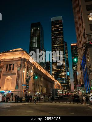 Moynihan train Hall et bâtiments modernes à Hudson yards, Manhattan, New York Banque D'Images