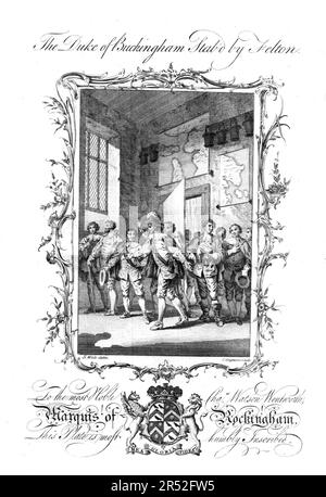 Charles Grignion (1721-1810) gravures d'après Samuel Wales c1763-1767 - marquis de Rockingham Banque D'Images