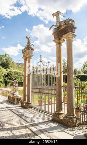 Florence, Italie. Vieux Jardins de Boboli au cours d'une journée ensoleillée en saison estivale Banque D'Images