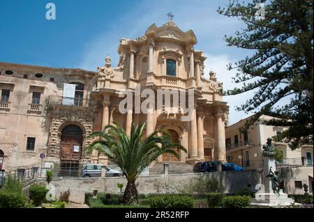 Église Chiesa di San Domenico, Noto, province de Syracuse, Sicile, Italie Banque D'Images