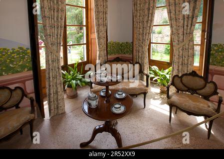 Salon, la Granja Estate, Tramuntana, Majorque, Iles Baléares, Espagne Banque D'Images