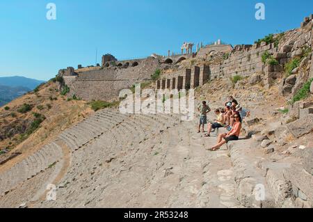 Amphithéâtre grec ancien, Pergamon, Turquie Banque D'Images