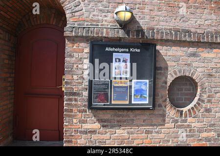 31 MAI 2023/ le protestant danois Allehelgens kirke d'église dans la capitale danoise Copenhague Danemark. .(photo de Francis Joseph Dean/Dean Pictures) Banque D'Images