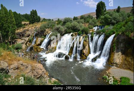 Cascade de Muradiye à Van, Turquie. Banque D'Images