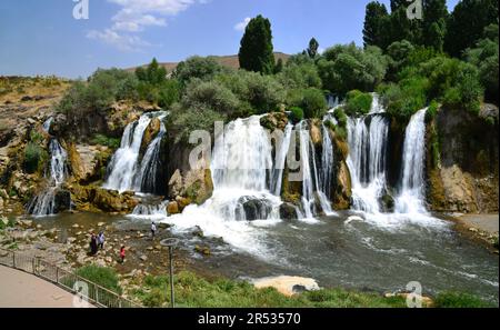 Cascade de Muradiye à Van, Turquie. Banque D'Images