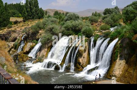 Cascade de Muradiye à Van, Turquie. Banque D'Images