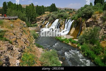 Cascade de Muradiye à Van, Turquie. Banque D'Images