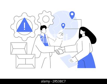 Illustration du vecteur de concept abstrait de la logistique collaborative. Illustration de Vecteur