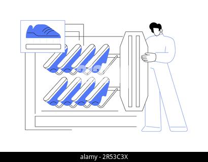 Assemblage d'une sneaker avec la seule illustration vectorielle abstraite. Illustration de Vecteur
