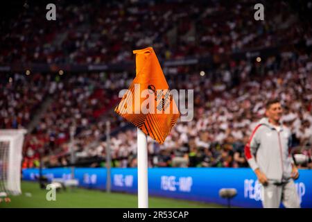 Budapest, Hongrie. 31st mai 2023. Hongrie, Budapest. 31st, mai 2023. Le stade de Puskas est prêt pour la finale de l'UEFA Europa League entre Séville et Roma en Hongrie. (Crédit photo : Gonzales photo/Alamy Live News Banque D'Images
