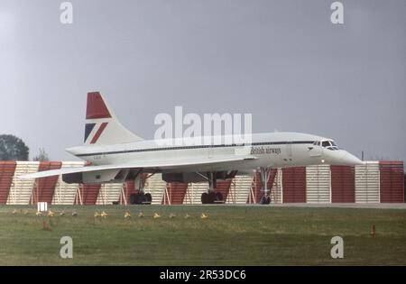 G-BOAF British Airways Concorde 216 sur le point de partir le BA171 à Londres Heathrow Banque D'Images