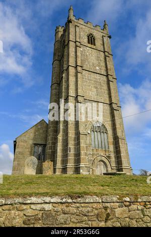 L'église paroissiale de St Buryan, St Buryan, Cornouailles, Angleterre, Royaume-Uni Banque D'Images