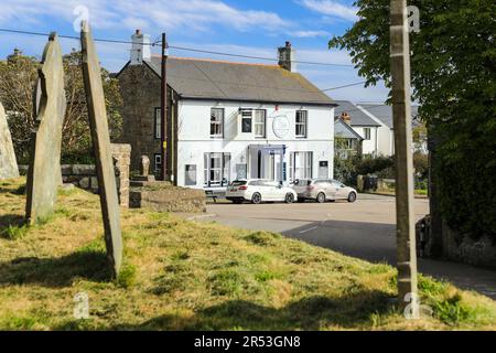 The St Buryan Inn ou pub ou maison publique, St Buryan, Cornwall, Angleterre, Royaume-Uni Banque D'Images