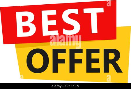 Lettrage des meilleures offres, étiquette de vente. Illustration vectorielle Illustration de Vecteur