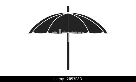 Icône parapluie pour les projets de conception graphique. Logo, icône vectorielle isolée sur fond blanc. Illustration de Vecteur
