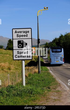 Caméras à vitesse moyenne, Tyndrum, Écosse Banque D'Images