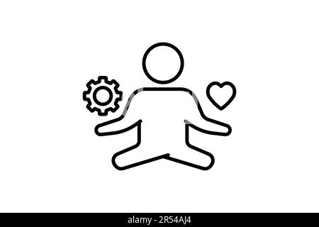 Icône gestion du stress. icône liée au yoga, à la méditation, à la relaxation. Style icône de ligne. Conception vectorielle simple modifiable Illustration de Vecteur