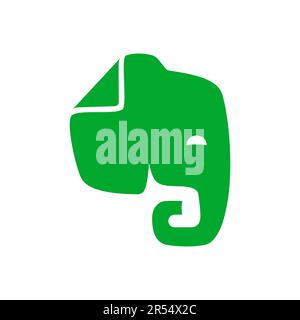 Vinnytsia, Ukraine - 7 mai 2023. Logo d'icône Evernote. Evernote est une application conçue pour la prise de notes, l'organisation, la gestion des tâches et l'archivage. Vecteur Illustration de Vecteur