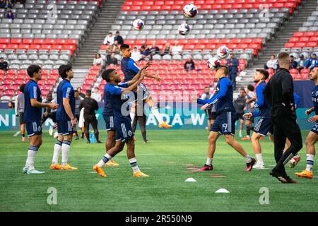 Vancouver, Canada. 31st mai 2023. Vancouver, Colombie-Britannique, Canada, 31 mai 2023: Vancouver Whitecaps les joueurs FC se réchauffent avant le match de soccer de la Ligue majeure entre Vancouver Whitecaps FC et Houston Dynamo FC au stade BC place à Vancouver, Colombie-Britannique, Canada (USAGE ÉDITORIAL SEULEMENT). (Amy elle/SPP) crédit: SPP Sport presse photo. /Alamy Live News Banque D'Images